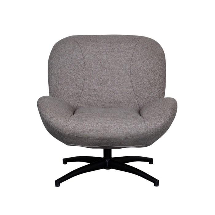 LABEL51 - Fauteuil Clayton - Taupe Canyon - Zwart Metaal