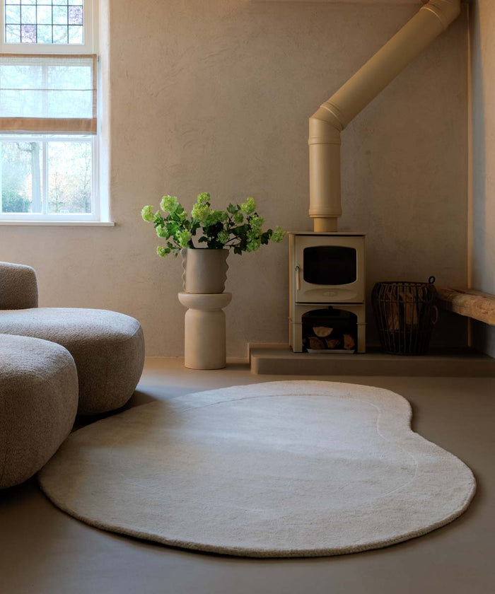 Nordic Weavers Organisch wollen vloerkleed - Flyt Pebble ivoor -