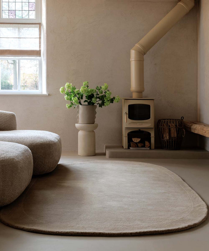 Nordic Weavers Organisch wollen vloerkleed - Flyt beige - 240x360 cm