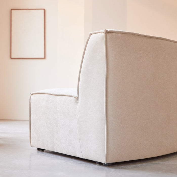 Tikamoon - Modulaire lounge hoekfauteuil Dario van beige stof