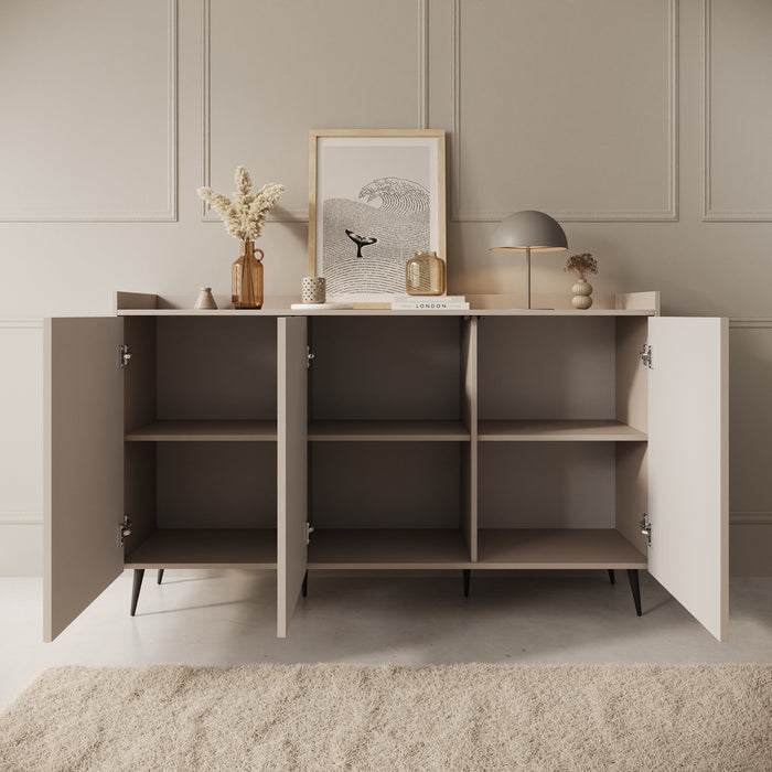 Meubella - Asty - Dressoir - Beige - 150x41x92 cm