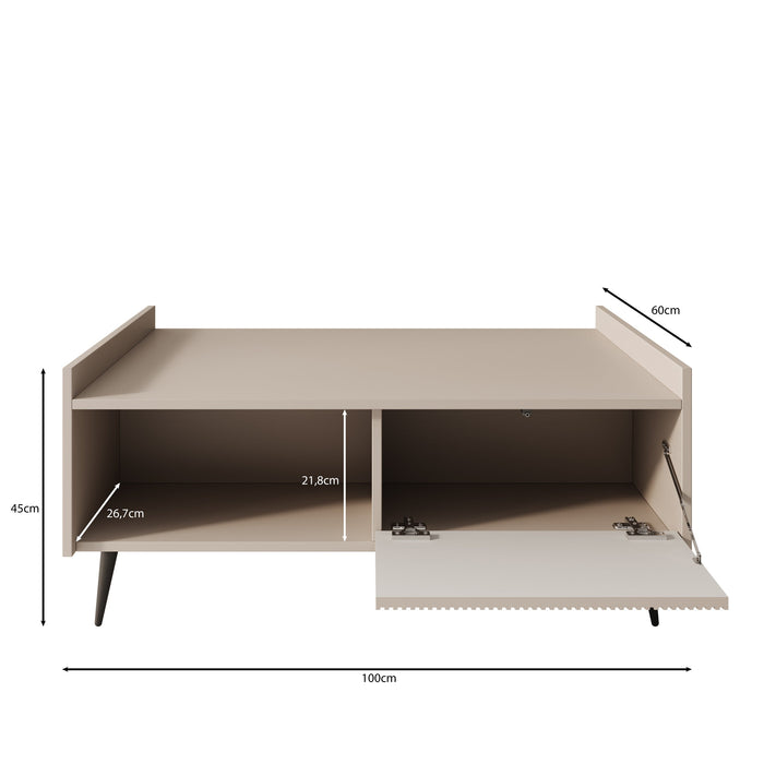 Meubella - Asty - Salontafel - Donker eiken - 100 cm