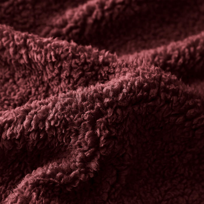 Eleganzzz Dekbedovertrek Teddy Pluche - bordeaux