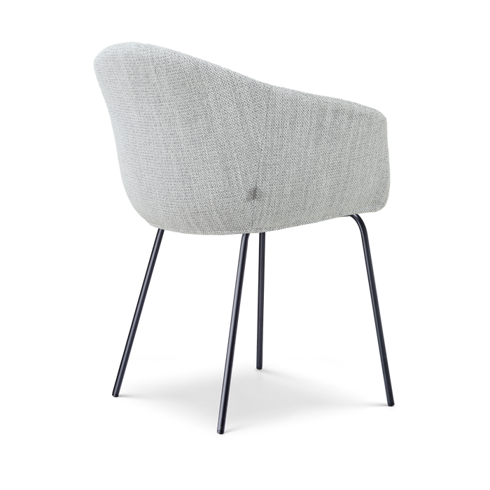 Nolon Nora-Otis Eetkamerstoel Grijs Melange - met Armleuning - Zwart