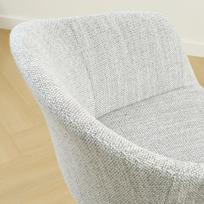 Nolon Nora-Otis Eetkamerstoel Grijs Melange - met Armleuning - Zwart