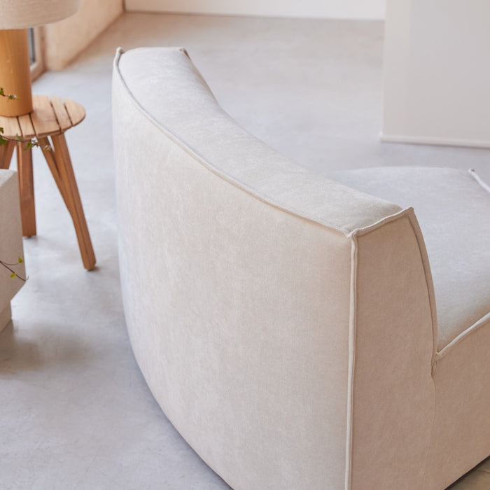 Tikamoon - Modulaire lounge hoekfauteuil Dario van beige stof