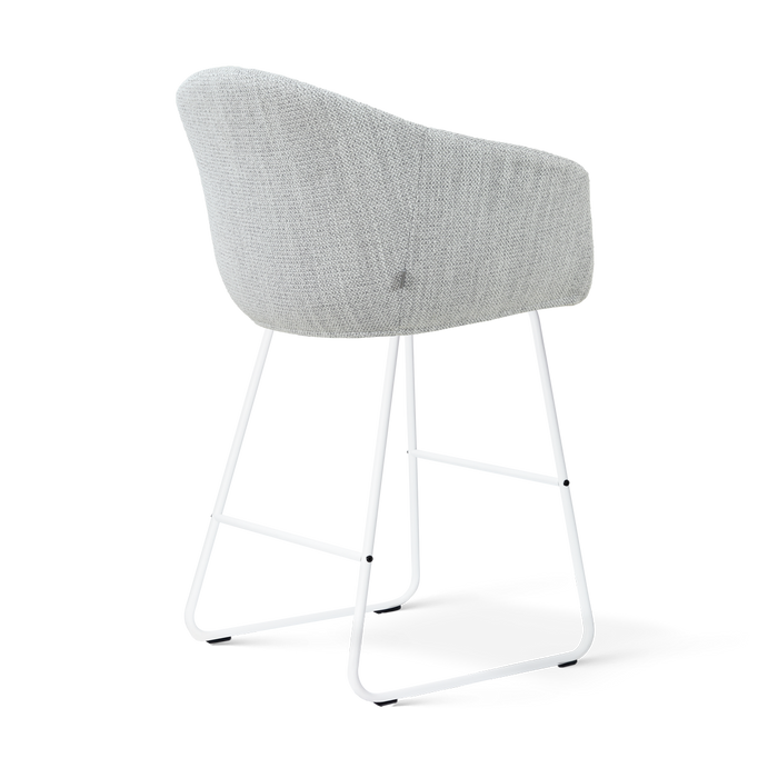 Nolon Nino-Otis Barkruk Grijs Melange - Wit Onderstel - 65 Cm