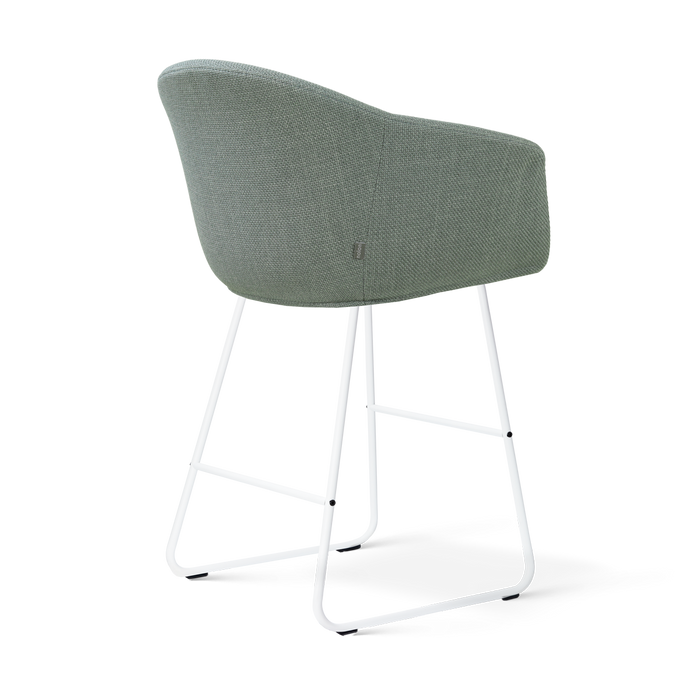 Nolon Nino-Otis barkruk saliegroen - wit onderstel - 65 cm