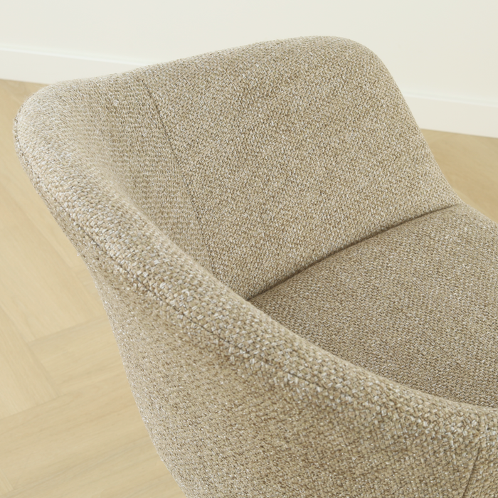 Nolon Nino-Otis barkruk taupe melange - wit onderstel - 75 cm