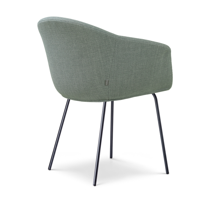 Nolon Nora-Otis Eetkamerstoel Saliegroen - met Armleuning - Zwart