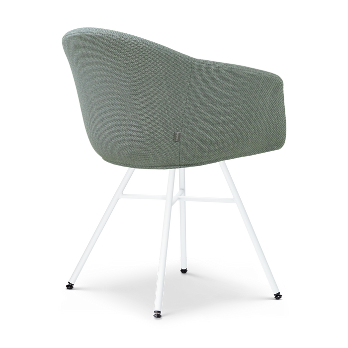 Nolon Noa-Otis Eetkamerstoel Saliegroen - met Armleuning - Wit