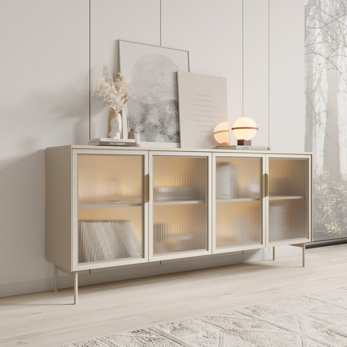 Meubella - Lomo - Dressoir - Beige - 181 cm