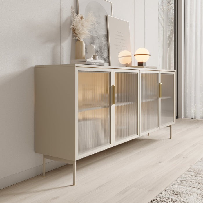 Meubella - Lomo - Dressoir - Beige - 181 cm