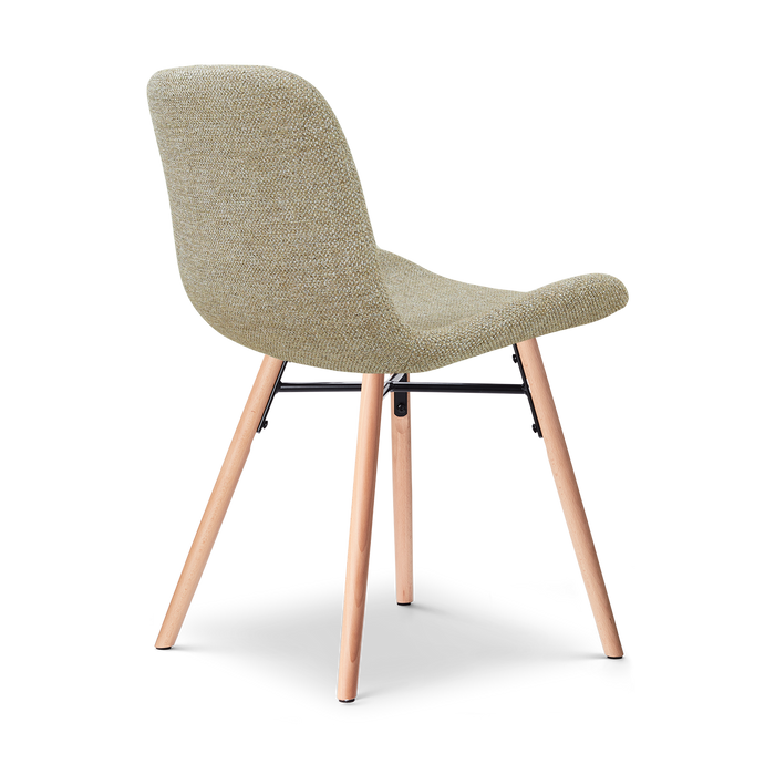 Nolon Nena-Fé eetkamerstoel taupe melange - houten onderstel