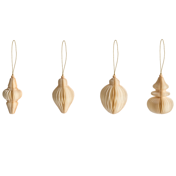 Beliani - ALTAELVA - Set van 20 kerstornamenten - Beige - Papier