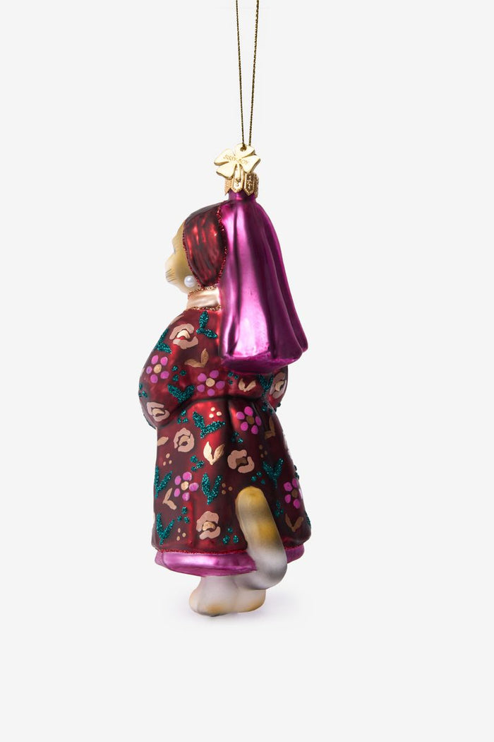 Sissy-Boy Kerstornament kat met parel