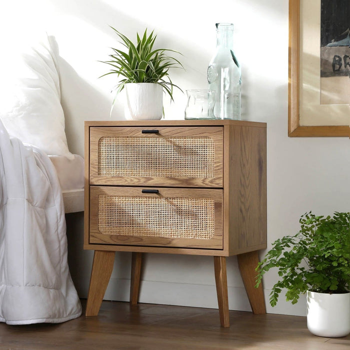 Calicosy - Nachtkastje Alia - Rieten lades