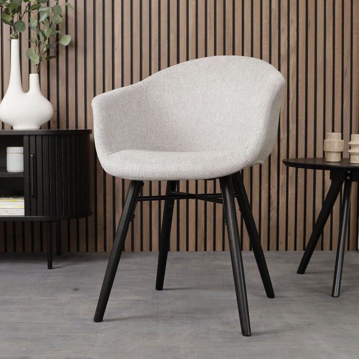 Nolon Nova-Otis eetkamerstoel beige - zwart onderstel