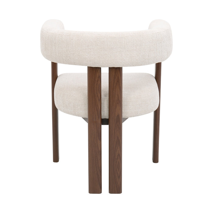 DÉJA Living - Fauteuil Beige Stof - Walnoot - 67x60x70cm - Aragon