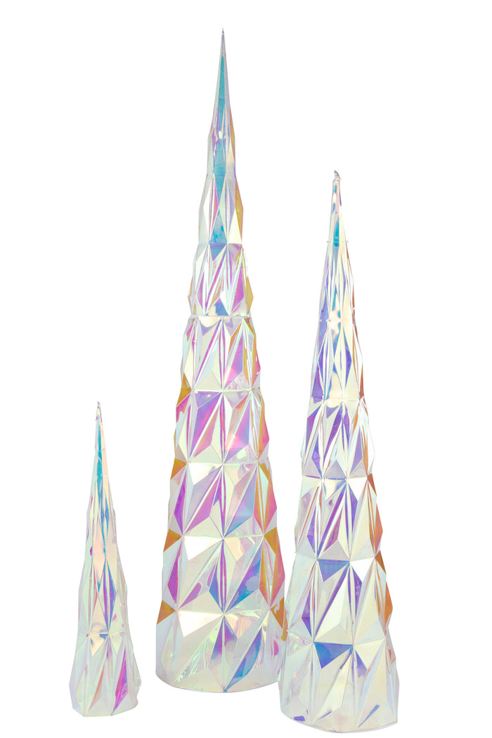 J-Line decoratie Boom - kunststof - mix - large - LED lichtj