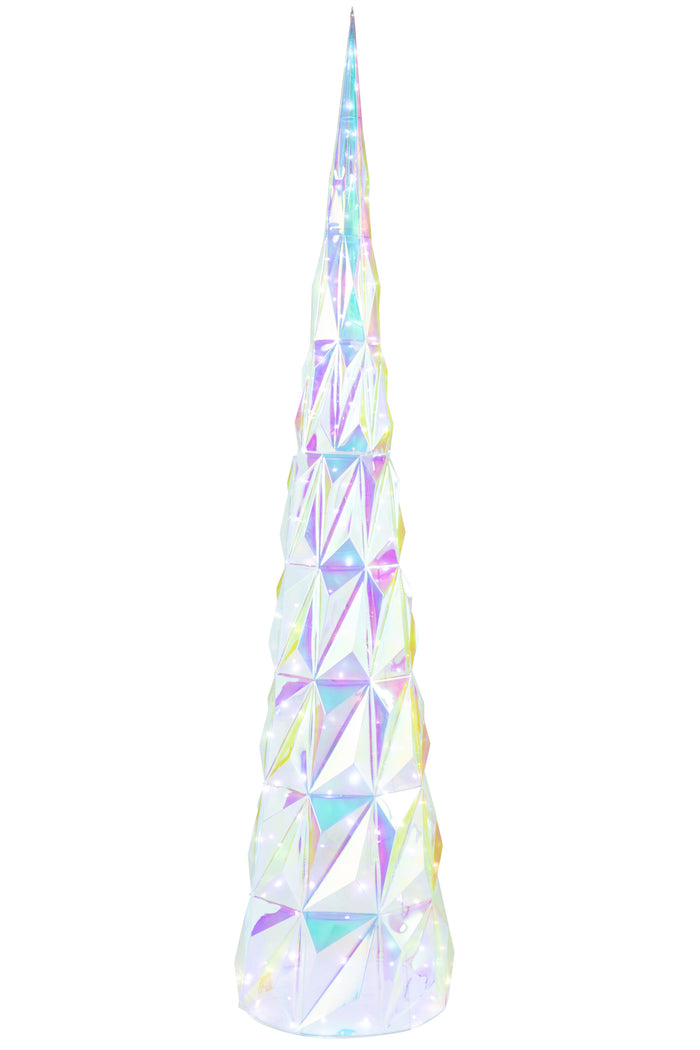 J-Line decoratie Boom - kunststof - mix - large - LED lichtj