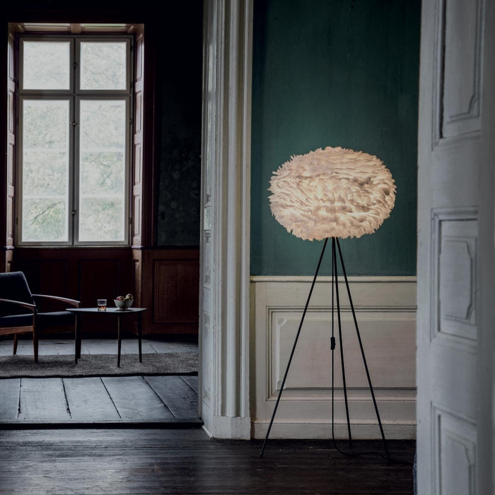 Umage Eos X-large vloerlamp white - met tripod zwart - Ø 75 cm