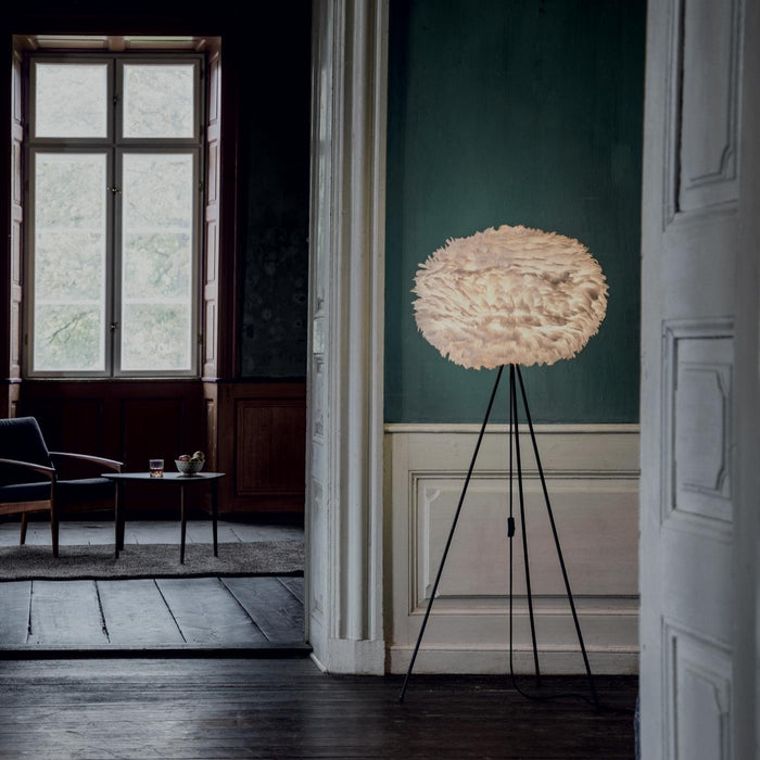 Umage Eos X-large vloerlamp white - met tripod zwart - Ø 75 cm