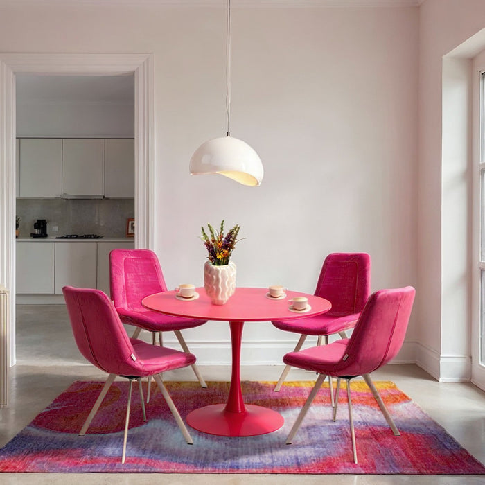 Eettafel Schickeria Ø110cm roze Kare Design