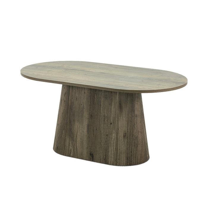 Giga Meubel - Eettafel Ovaal - Donkerbruin Hout - 160x90x75cm - Sylla