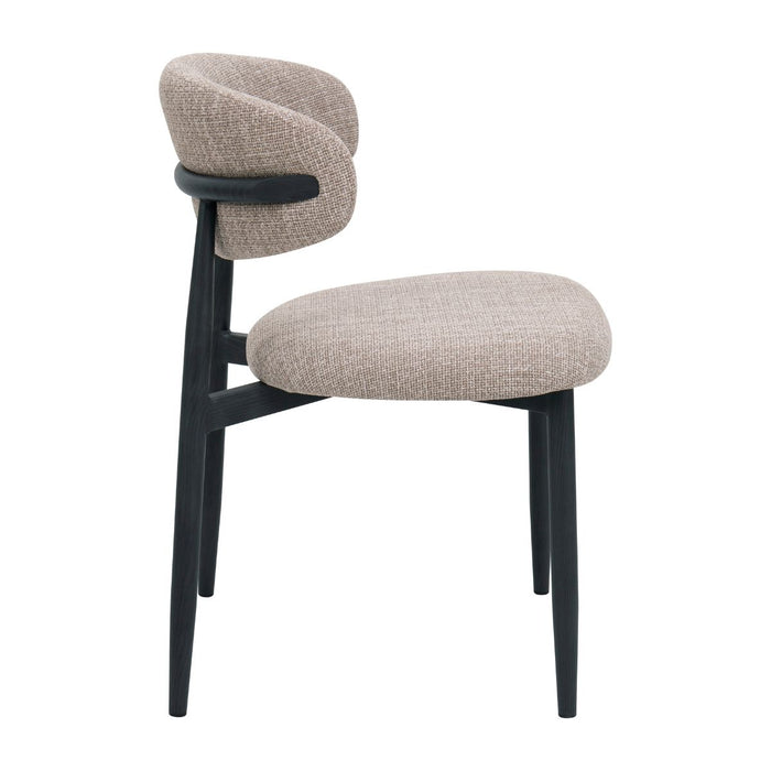 Giga Meubel - Eetkamerstoel Alexia Taupe|Zwart - Set van 2