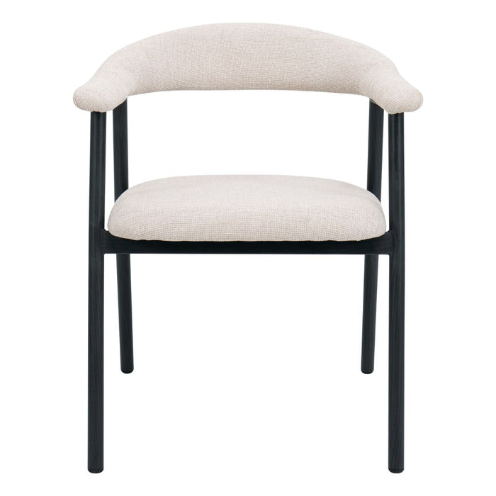 Giga Meubel - Eetkamerstoel Mila Beige|Zwart - Set van 2