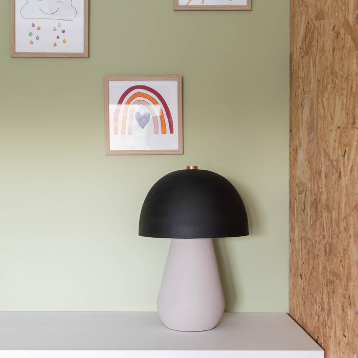 Atmooz Sacha Tafellamp - Terracotta - Gebroken Wit|Zwart - H38 cm