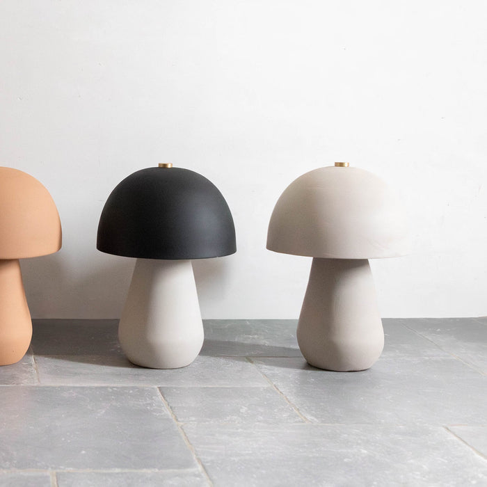 Atmooz Sacha Tafellamp - Terracotta - Gebroken Wit|Zwart - H38 cm