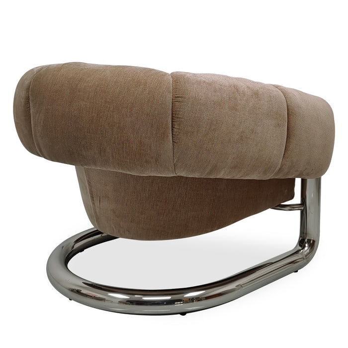 DÉJA Living - Fauteuil Beige|Chrome Stof - 98x96x79cm - Leka