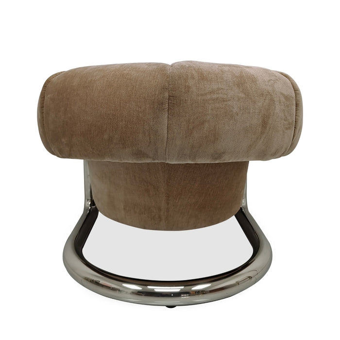 DÉJA Living - Fauteuil Beige|Chrome Stof - 98x96x79cm - Leka