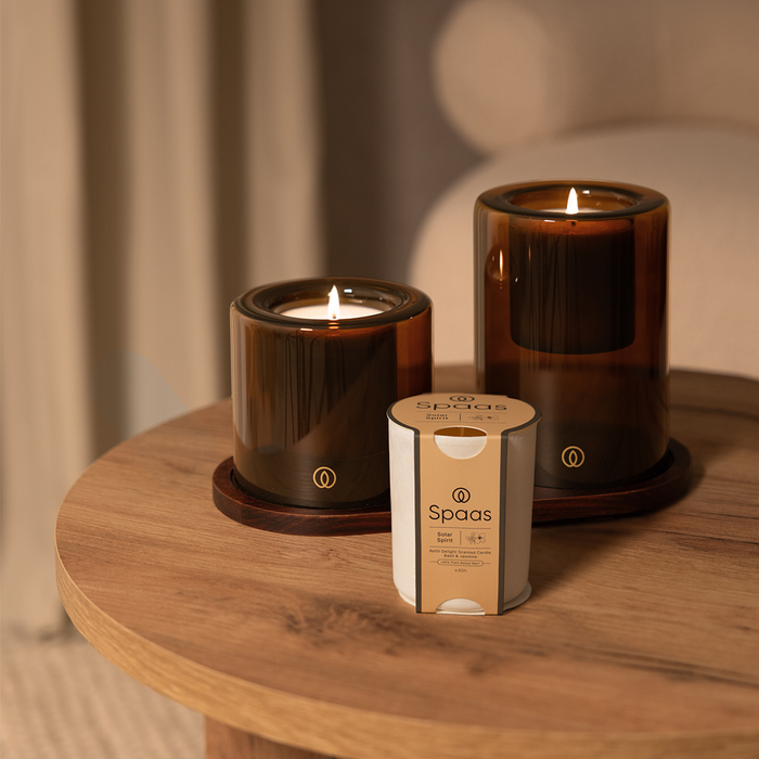 Spaas Delight Giftbox Solar Spirit – 2 Geurkaarsen & Schaal