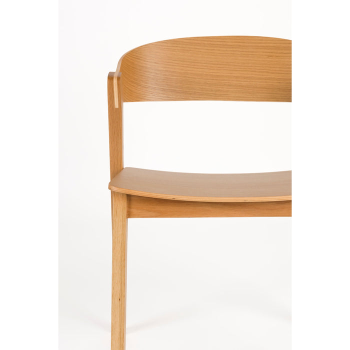 Housecraft Living Wooz eetkamerstoel Eikenhout Naturel - Set van 2