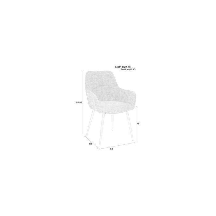 Housecraft Living Eetkamerstoel Irilyas set van 2