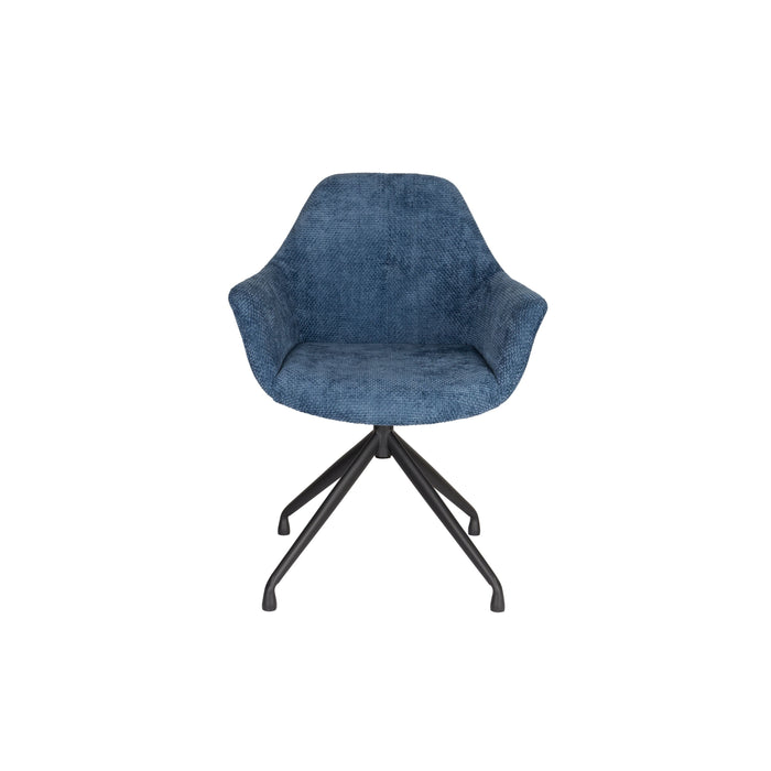 Housecraft Living Wiz Eetkamerstoelen Draaibaar Blauw - Set van 2