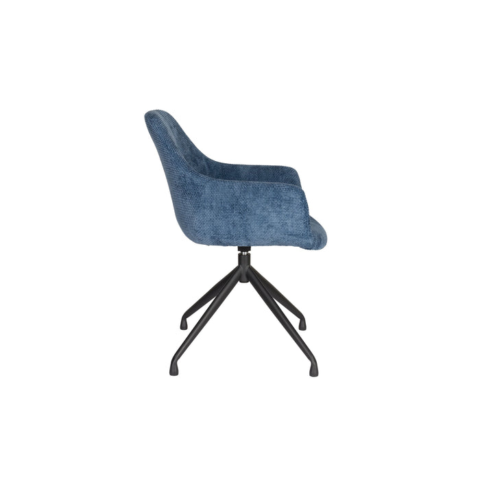 Housecraft Living Wiz Eetkamerstoelen Draaibaar Blauw - Set van 2