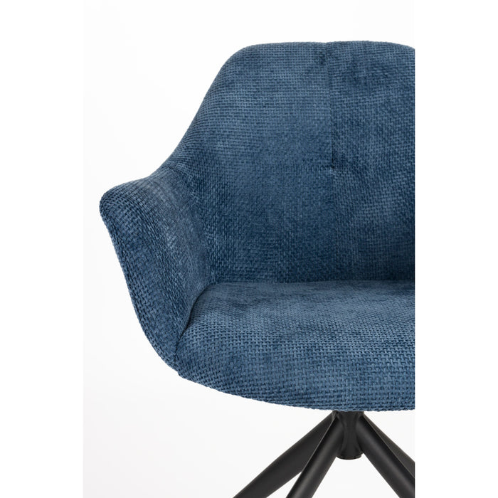 Housecraft Living Wiz Eetkamerstoelen Draaibaar Blauw - Set van 2