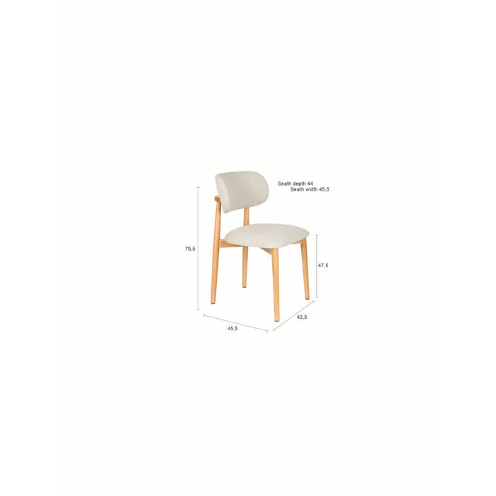 Housecraft Living Elle Eetkamerstoelen Beige - Set van 2