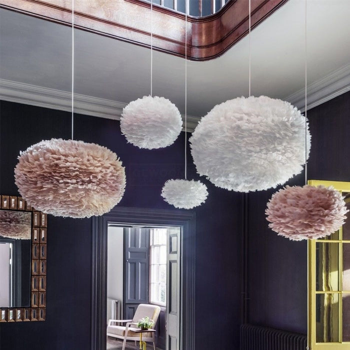 Umage Eos Large hanglamp light brown - met koordset wit - Ø 65 cm