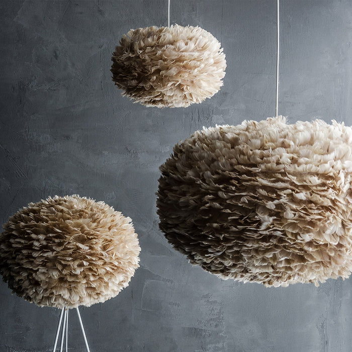 Umage Eos Large hanglamp light brown - met koordset wit - Ø 65 cm