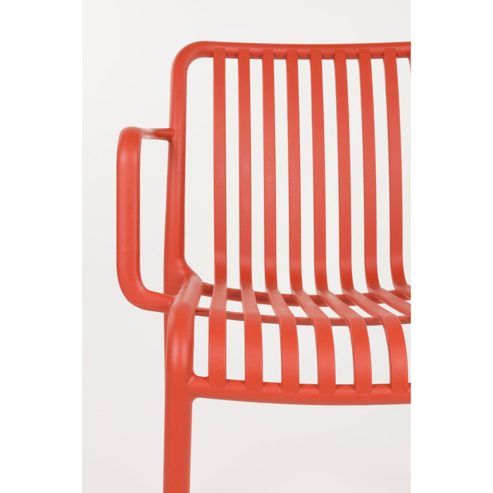 Housecraft Living Mante Tuinstoelen Terra| Rood - Set van 4