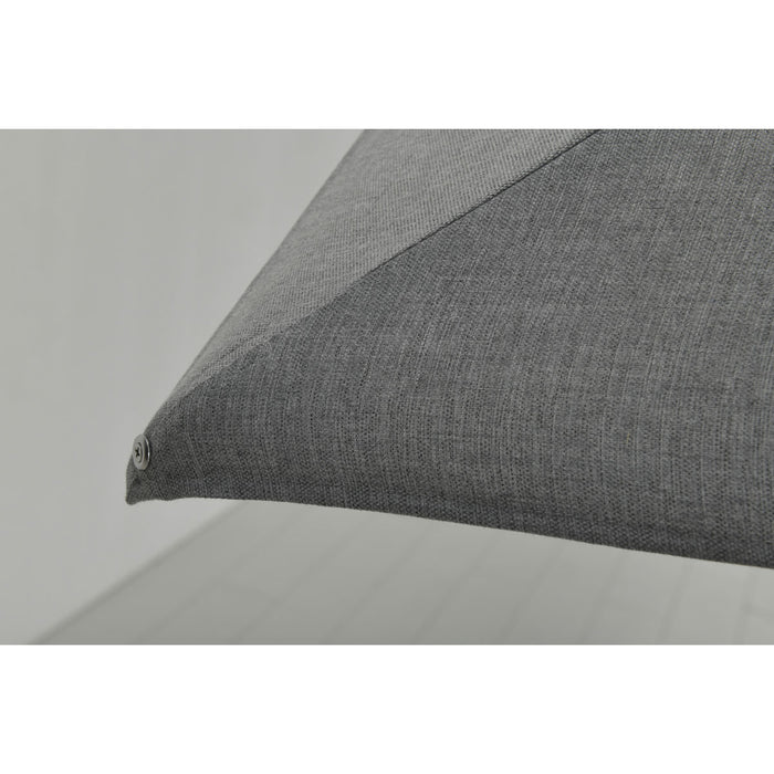 Hawaii Big Pole II parasol - 350x350 cm - carbon black - royal grijs