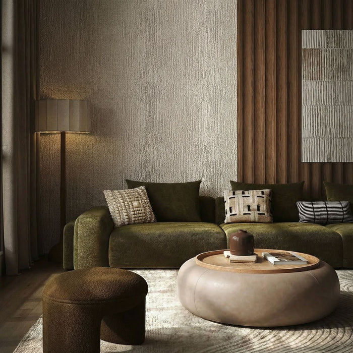 DÉJA Living - Salontafel Taupe|Naturel - Ø102x102x35cm - Draby