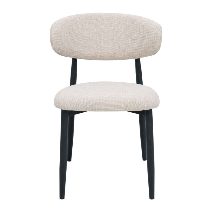 Giga Meubel - Eetkamerstoel Alexia Beige|Zwart - Set van 2