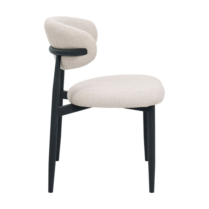 Giga Meubel - Eetkamerstoel Alexia Beige|Zwart - Set van 2