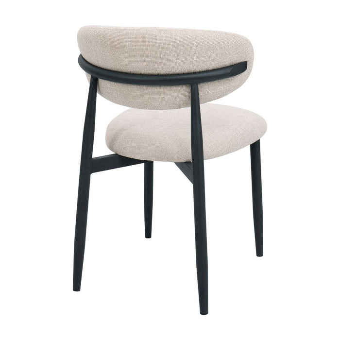 Giga Meubel - Eetkamerstoel Alexia Beige|Zwart - Set van 2